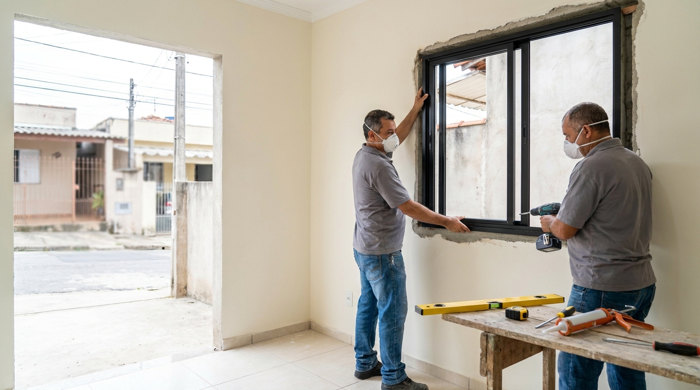 Esquadria de alumínio preta em Sorocaba-SP